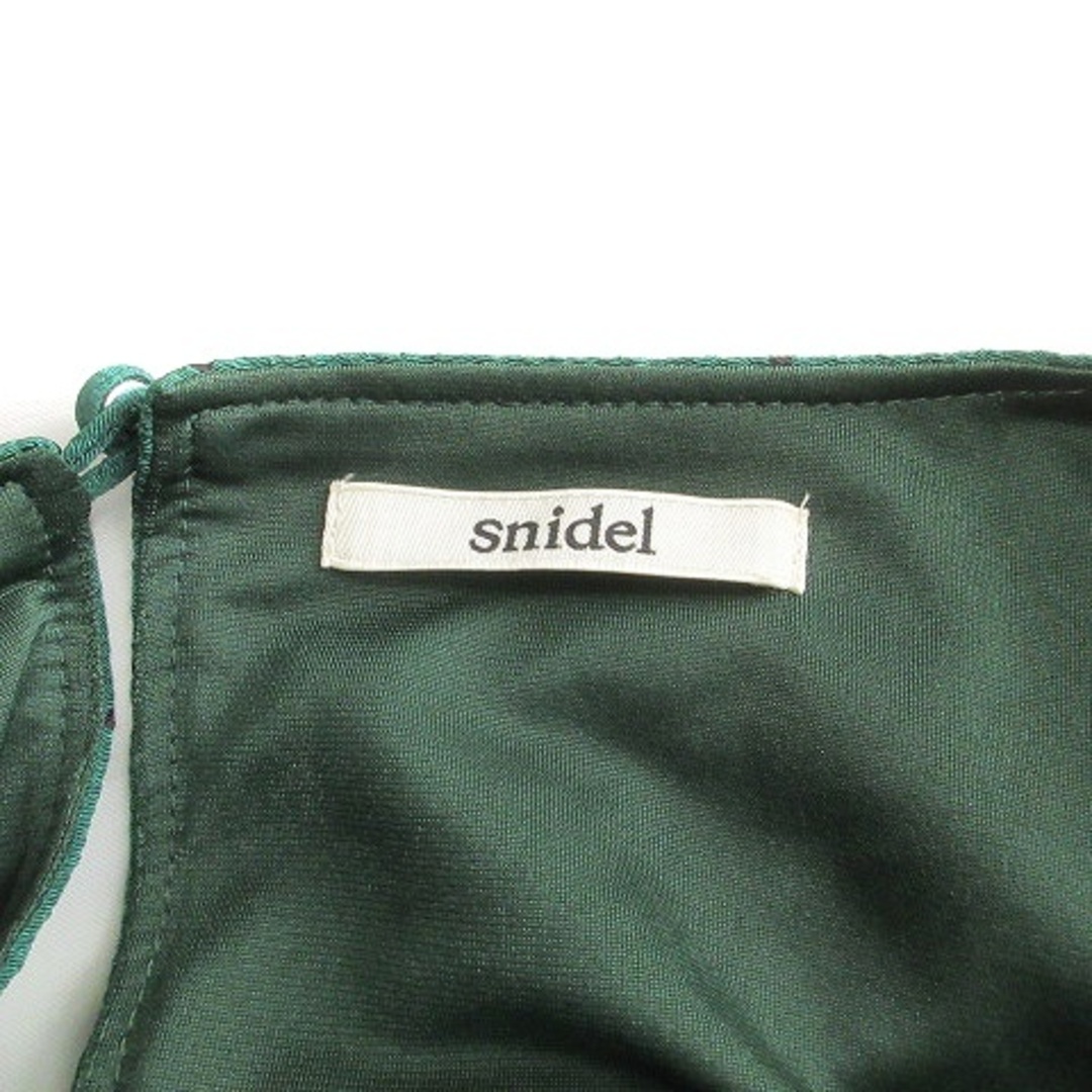 SNIDEL(スナイデル)のスナイデル サロペットパンツ オールインワン ドット 半袖 緑 F ■SM1 レディースのパンツ(サロペット/オーバーオール)の商品写真