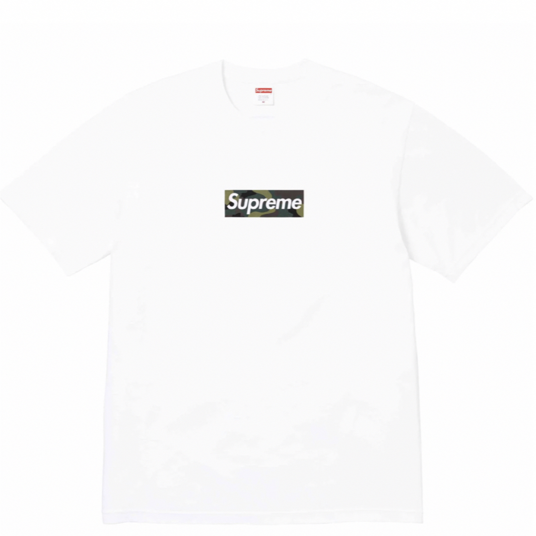 即発送 白L supreme box logo tee whiteTシャツ/カットソー(半袖/袖なし)