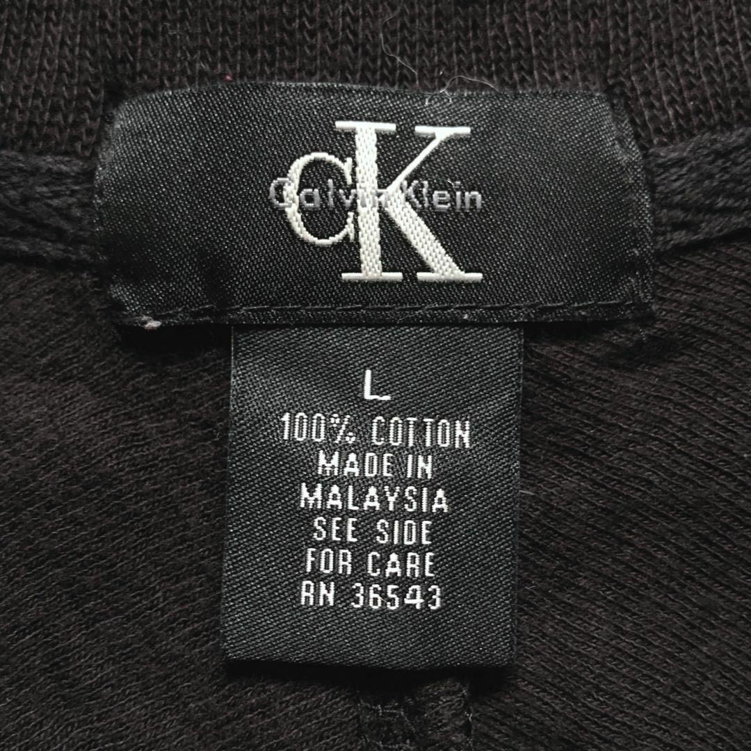 Calvin Klein(カルバンクライン)のCalvinKlein ハーフジップ スウェット プルオーバー ブラックe23 メンズのトップス(スウェット)の商品写真