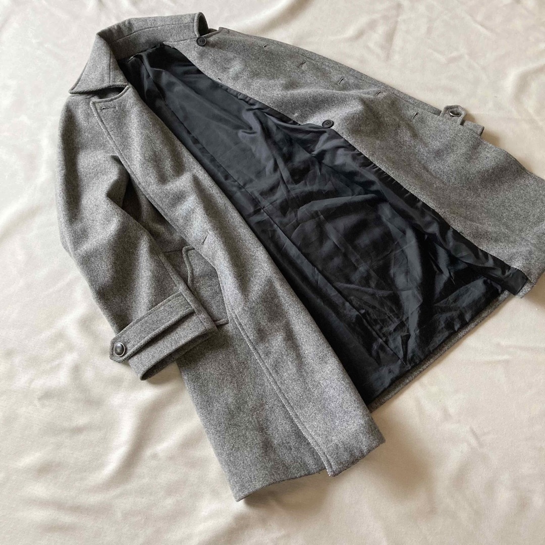 A.P.C - APC ウール ツイード ダブルブレスト ロング コート 36 A.P.C - APC ウール ツイード ダブルブレスト ロング コート 36