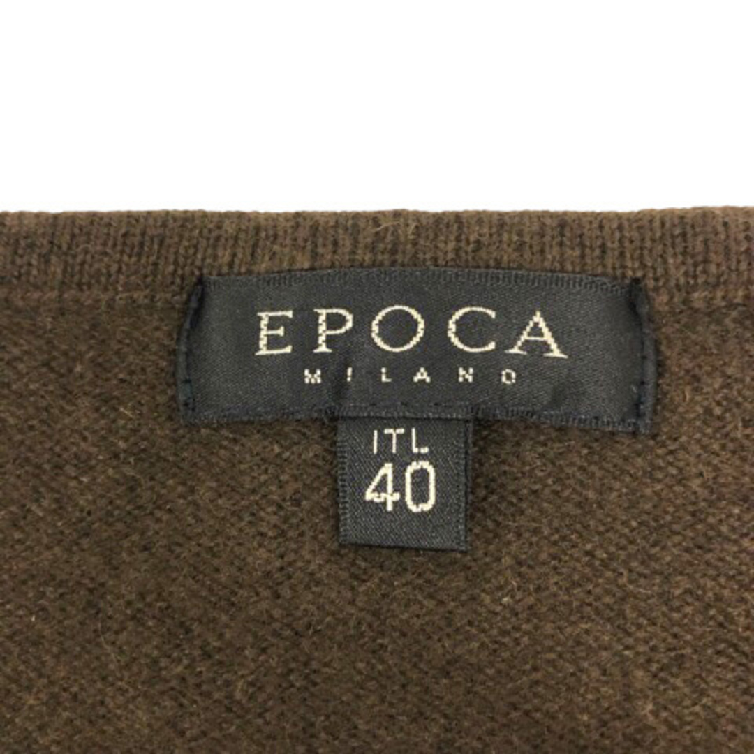 EPOCA(エポカ)のEPOCA カシミヤ ニット セーター 七分袖 40 茶 ブラウン ※MZ レディースのトップス(ニット/セーター)の商品写真