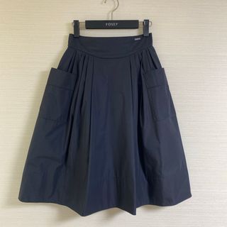 フォクシーニューヨーク(FOXEY NEW YORK)の定価80,000円以上　FOXEY NEW YORK ブラック♡プリーツスカート(ひざ丈スカート)