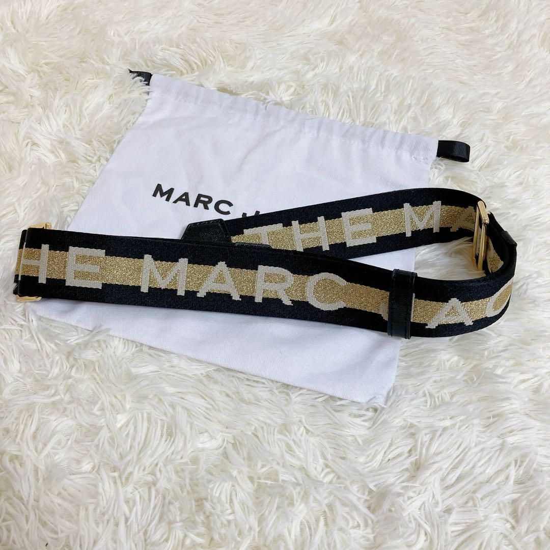 MARC JACOBS(マークジェイコブス)の美品 マークジェイコブス ウェビング ストラップ ショルダー ロゴ ブラック レディースのバッグ(ショルダーバッグ)の商品写真