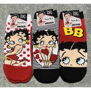 ベティブープ(Betty Boop)のベティちゃん 靴下 ソックス 3種セット(ソックス)