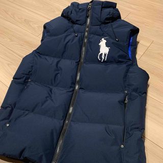 ポロラルフローレン(POLO RALPH LAUREN)のポロラルフローレン　ダウンベスト　ビッグポニー　ネイビー　Sサイズ(ダウンベスト)