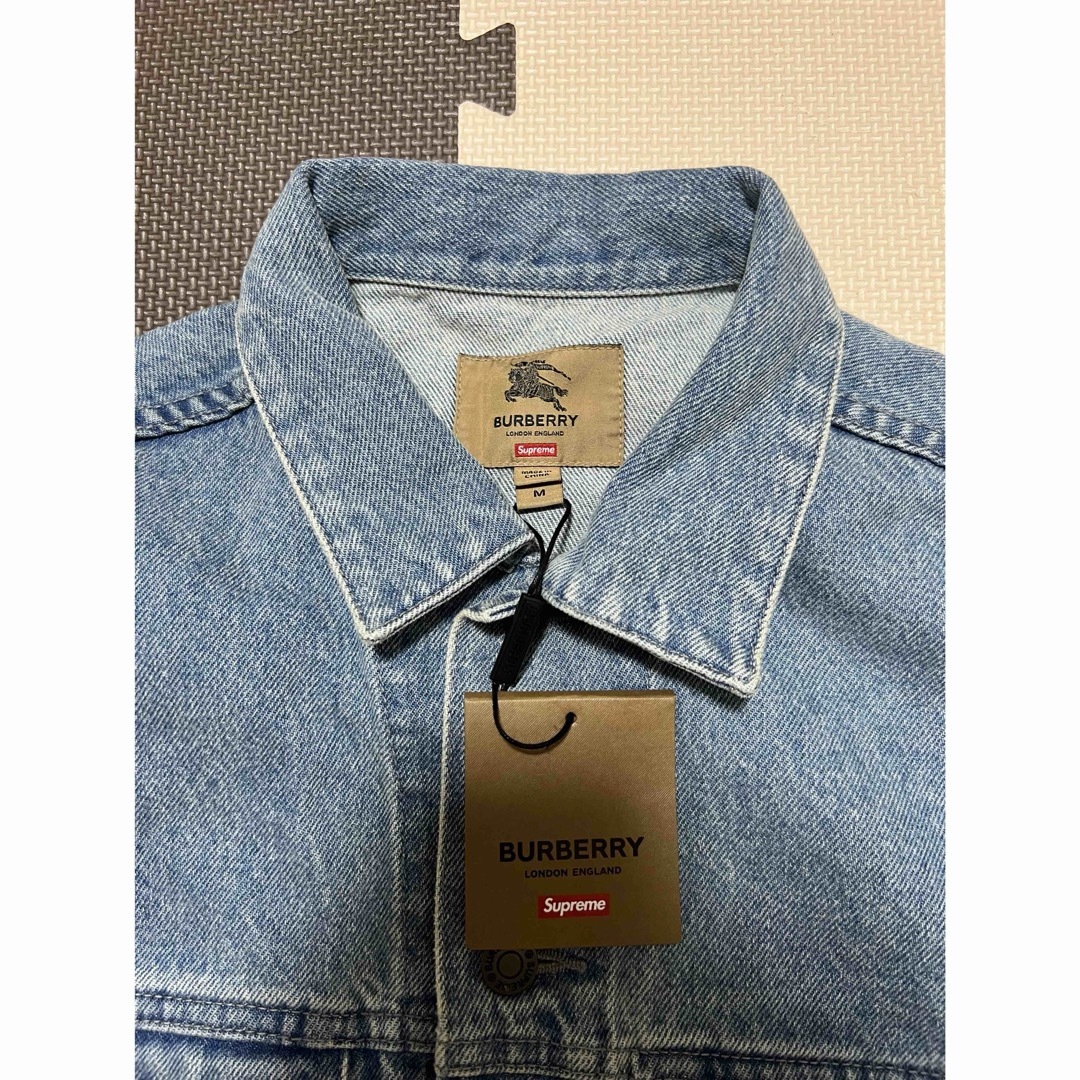 Supreme(シュプリーム)のSUPREME Burberry デニムジャケット Gジャン M メンズのジャケット/アウター(Gジャン/デニムジャケット)の商品写真