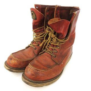 レッドウィング(REDWING)のレッドウィング ブーツ 90年代 半円犬タグ ヴィンテージ レザー 茶 27cm(ブーツ)