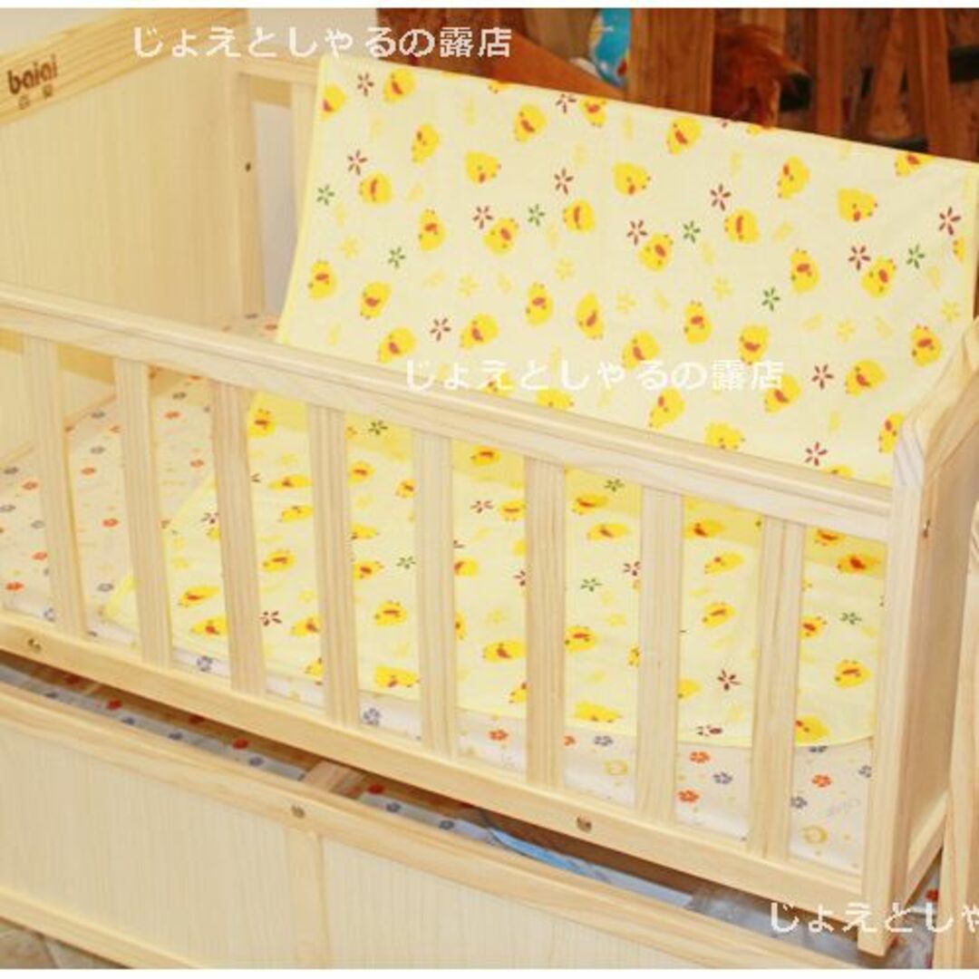 【2枚】ベビーベッド用防水シーツ ゴム付き おねしょおむつ替え 120×70cm キッズ/ベビー/マタニティの寝具/家具(ベビー布団)の商品写真