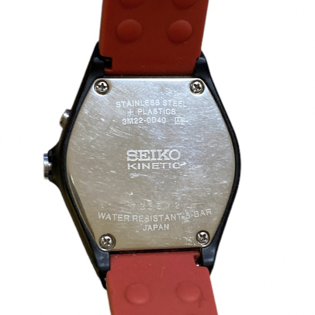 SEIKO(セイコー)のSEIKO セイコー　キネティック　3M22-0D40　レッド　腕時計　レトロ メンズの時計(腕時計(アナログ))の商品写真