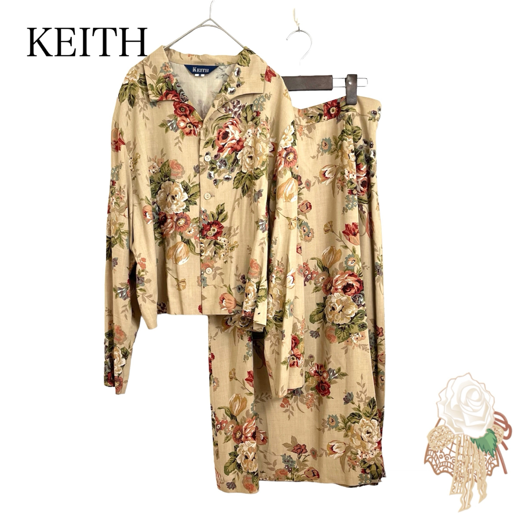 KEITH - KEITH ヴィクトリア朝 花柄 ボタニカル セットアップ スカート