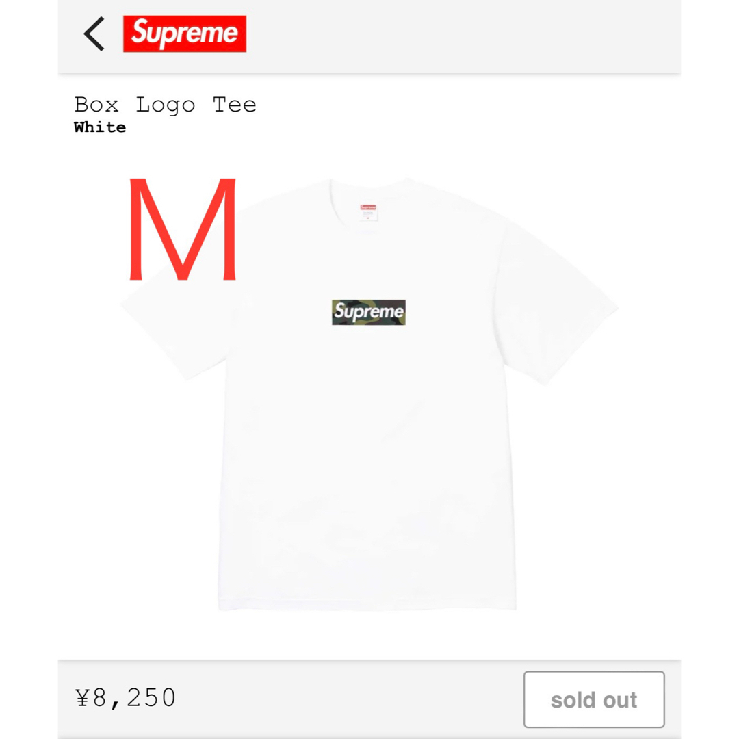 Supreme(シュプリーム)のsupreme Box Logo Tee White Mサイズ メンズのトップス(Tシャツ/カットソー(半袖/袖なし))の商品写真