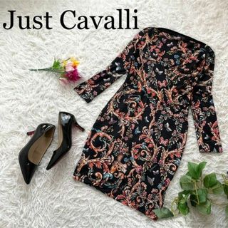 ジャストカヴァリ(Just Cavalli)のセレブ♪ジャストカヴァリ/花柄レイヤードワンピース　ドッキング(ひざ丈ワンピース)