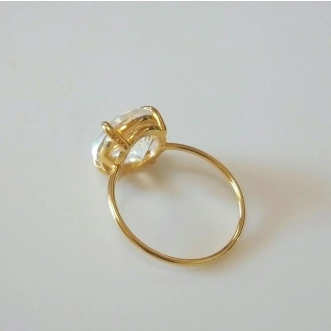 水晶（クリスタル）10×10㎜ラウンドリング指輪★ハンドメイド レディースのアクセサリー(リング(指輪))の商品写真