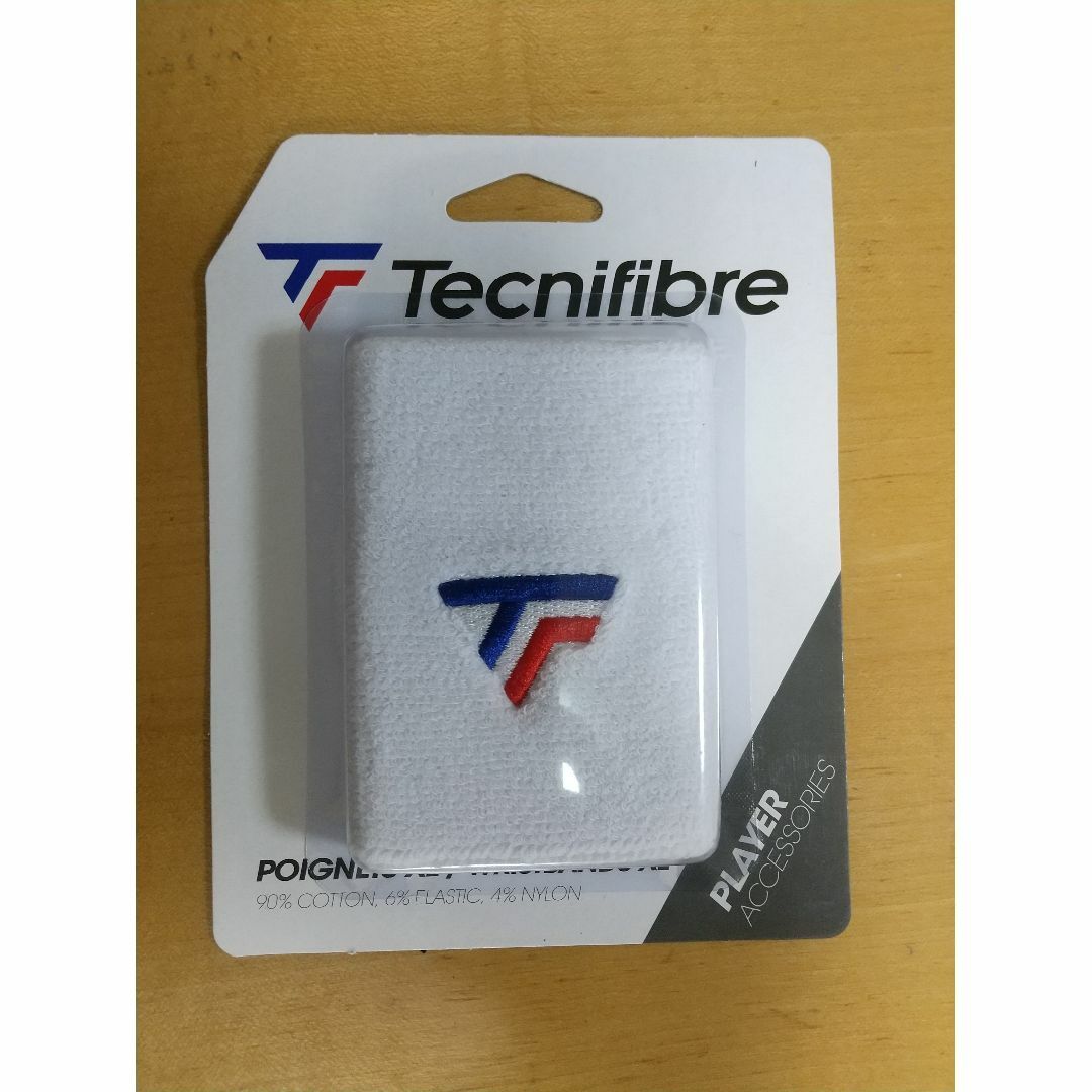 Tecnifibre(テクニファイバー)のテクニファイバー (Tecnifibre) リストバンド XL（白） スポーツ/アウトドアのテニス(その他)の商品写真