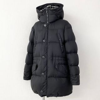 バーバリー(BURBERRY)の39L16《美品》BURBERRY LONDON バーバリーロンドン イングランド 裏地チェック ダウンコート ダウンジャケット 48(L相当) ブラック メンズ アウター(ダウンジャケット)