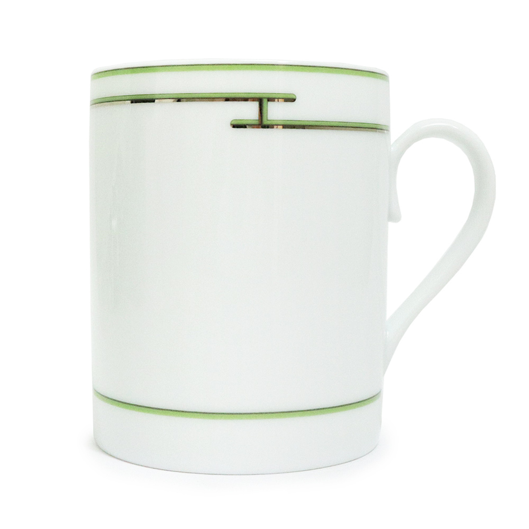 エルメス リズム マグカップ 陶器 ホワイト グリーン 白 箱付 HERMES（新品・未使用品）注意事項