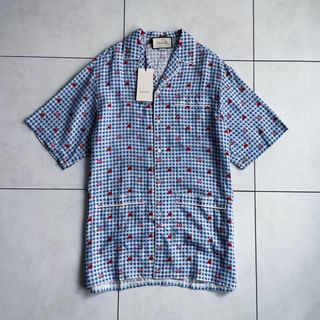 グッチ(Gucci)の新品！【GUCCI】GG Jacquard Check Apple Shirt(シャツ)