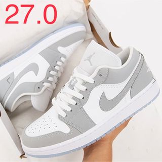 ナイキ(NIKE)のAIR JORDAN 1 LOW エアジョーダン ウルフグレー 27.0cm(スニーカー)