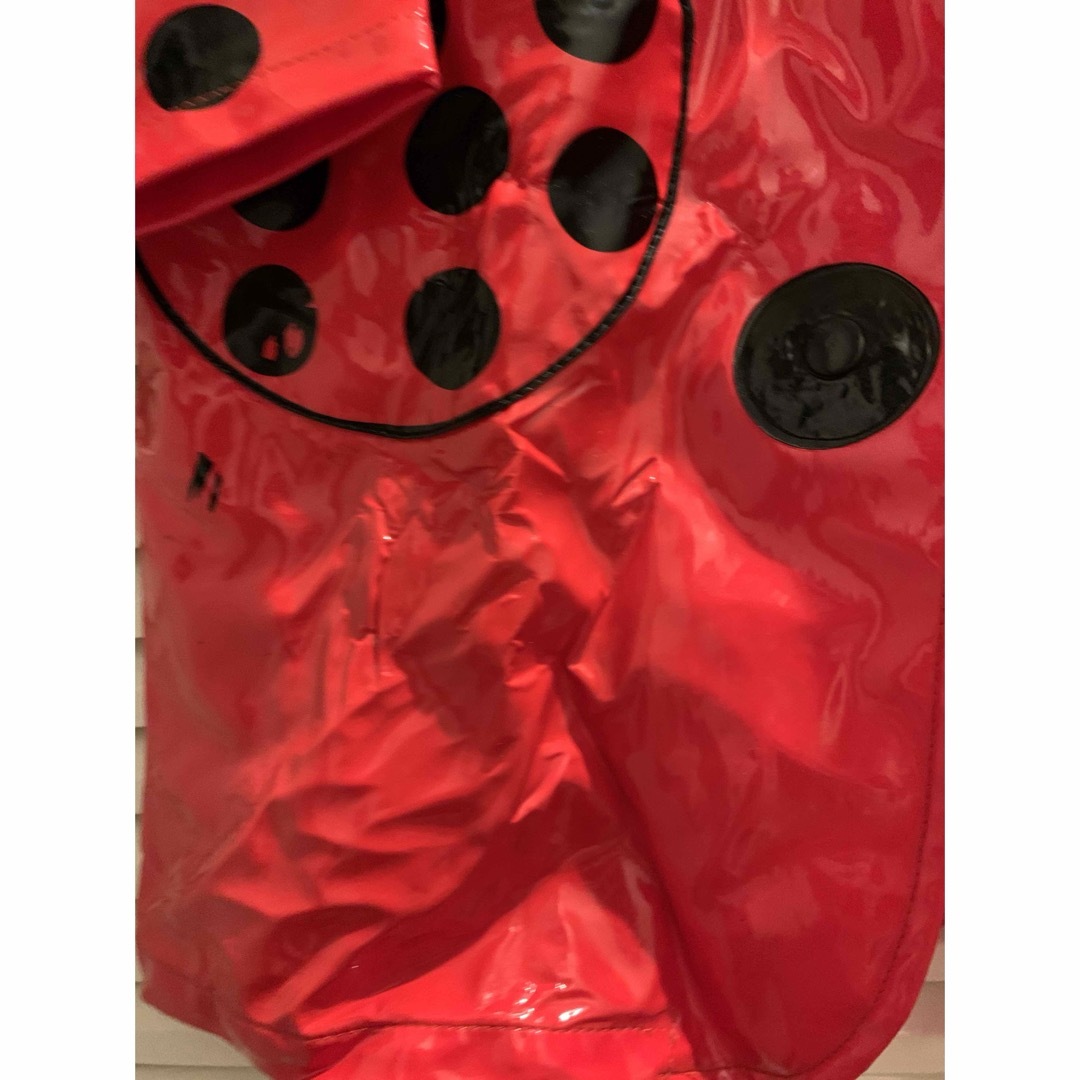 kidorableレインコート　赤　てんとう虫　　6/6X  キッズ/ベビー/マタニティのこども用ファッション小物(レインコート)の商品写真