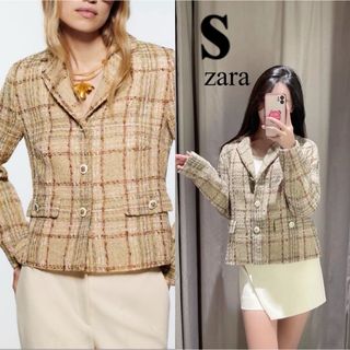 ザラ(ZARA)の春物大セール本日まで⏰❗️ZARA ツイードジャケット アウター リントン(テーラードジャケット)