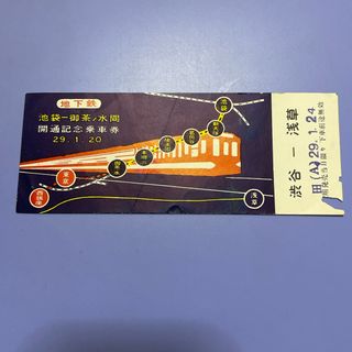 営団地下鉄丸ノ内線　御茶ノ水開通記念乗車券(鉄道)