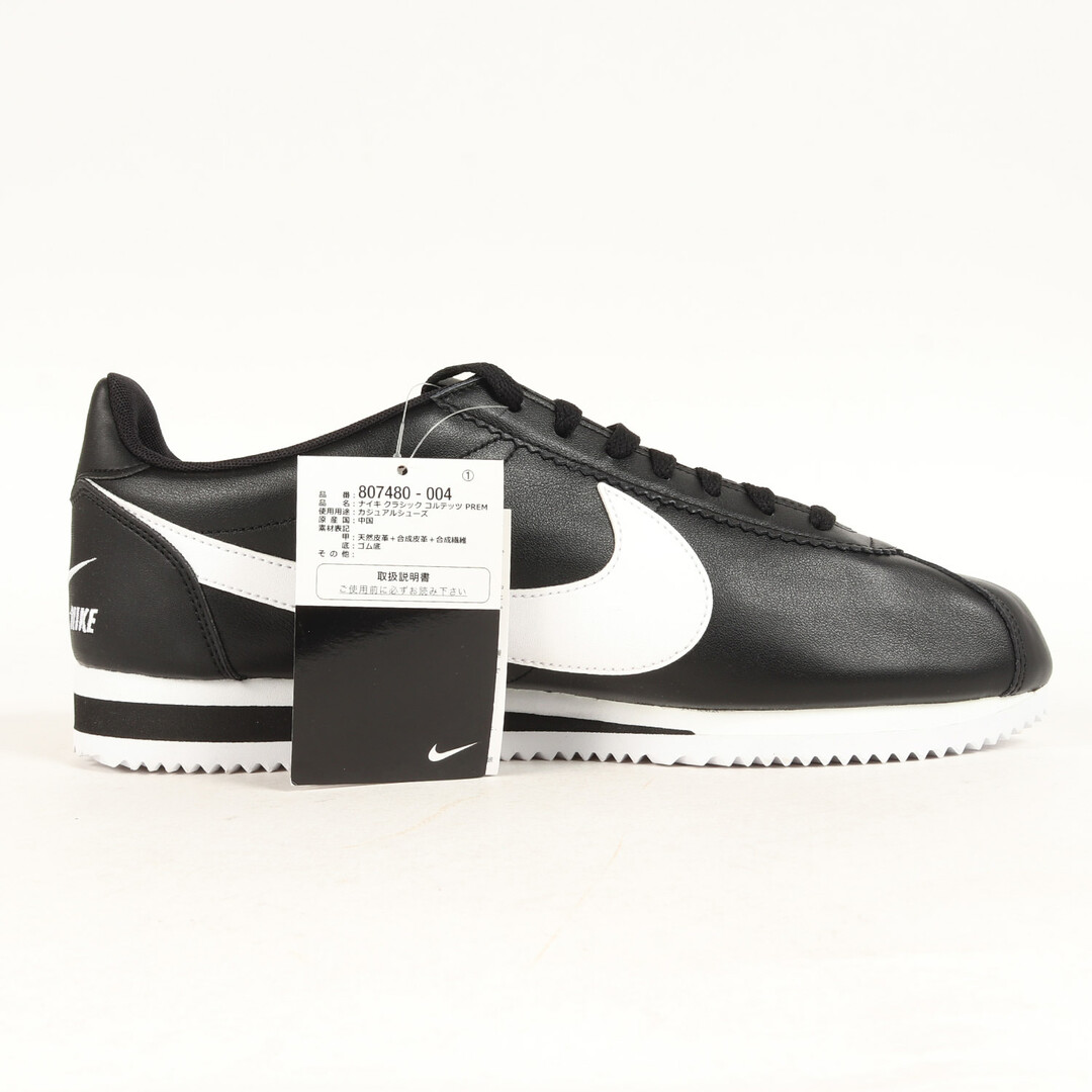 NIKE(ナイキ)の新品 NIKE ナイキ サイズ:29.0cm CLASSIC CORTEZ PREM (807480-004) クラシック コルテッツ プレミアム ブラック ホワイト 黒 白 US11 ローカット スニーカー シューズ 靴【メンズ】 メンズの靴/シューズ(スニーカー)の商品写真