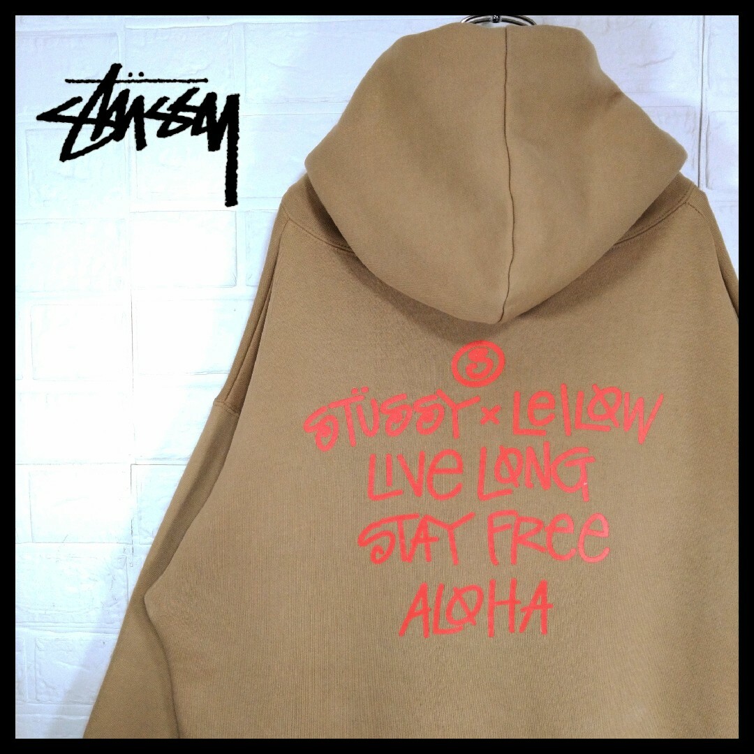 STUSSYの80s【STUSSY】80s' USA製 黒タグ　裏起毛　プルオーバーパーカー