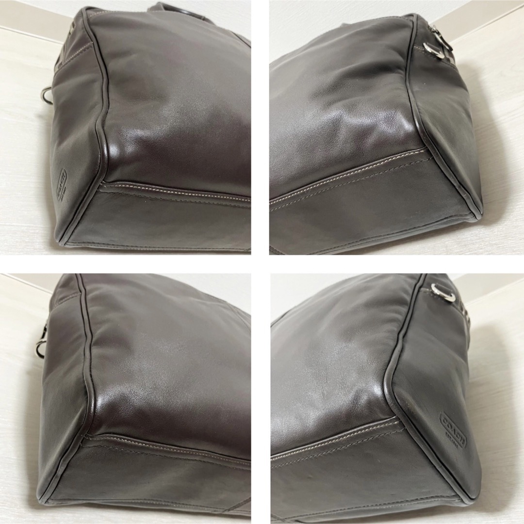 COACH コーチ ビジネスバッグ 2way レザー 二層 ダークブラウン COACH コーチ ビジネスバッグ 2way レザー 二層 ダークブラウン