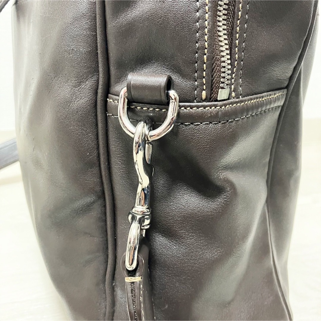 COACH コーチ ビジネスバッグ 2way レザー 二層 ダークブラウン COACH コーチ ビジネスバッグ 2way レザー 二層 ダークブラウン