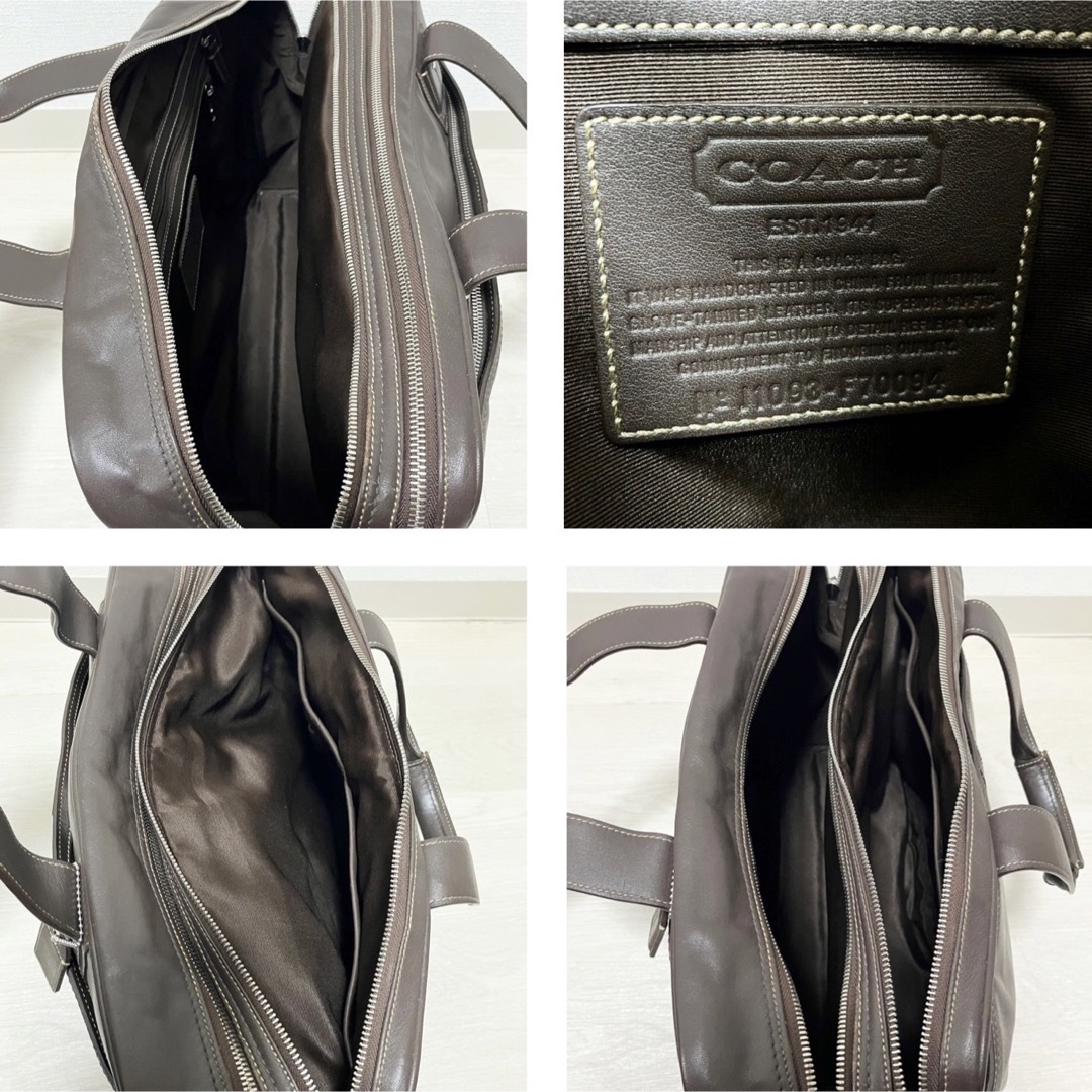 COACH コーチ ビジネスバッグ 2way レザー 二層 ダークブラウン COACH コーチ ビジネスバッグ 2way レザー 二層 ダークブラウン