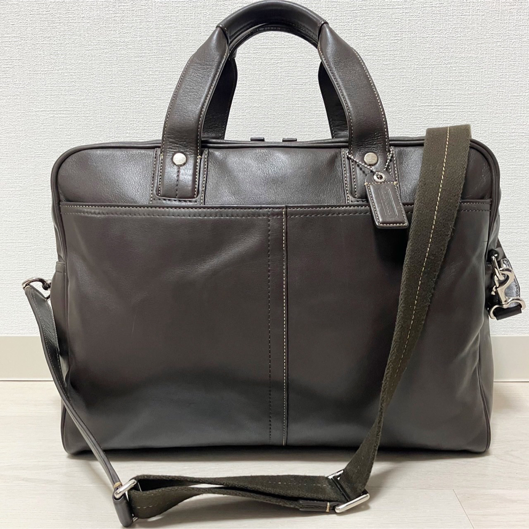 COACH コーチ ビジネスバッグ 2way レザー 二層 ダークブラウン COACH コーチ ビジネスバッグ 2way レザー 二層 ダークブラウン