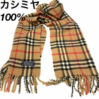 バーバリー(BURBERRY)のバーバリー カシミヤ100% ノバチェック マフラー  #1242b10(マフラー)