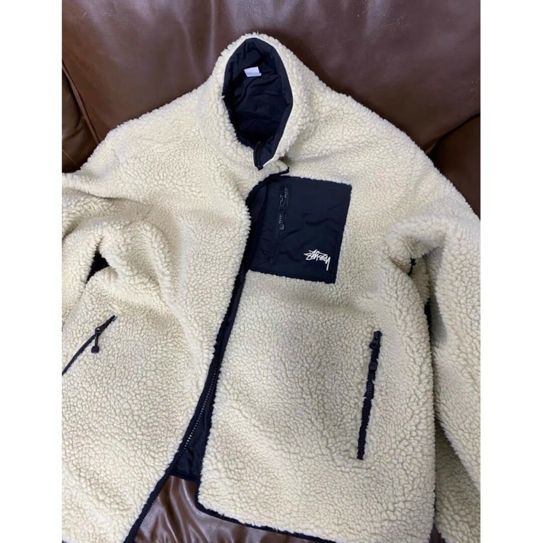 公式アウトレットストア stussy sherpa jacket 8ボール ボアジャケッ