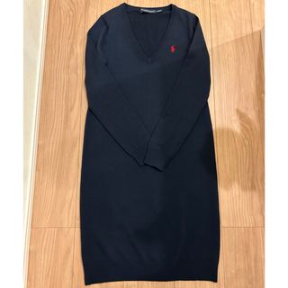 ラルフローレン(Ralph Lauren)のラルフローレン　Ｖネック　ニットワンピース　S 160(ひざ丈ワンピース)