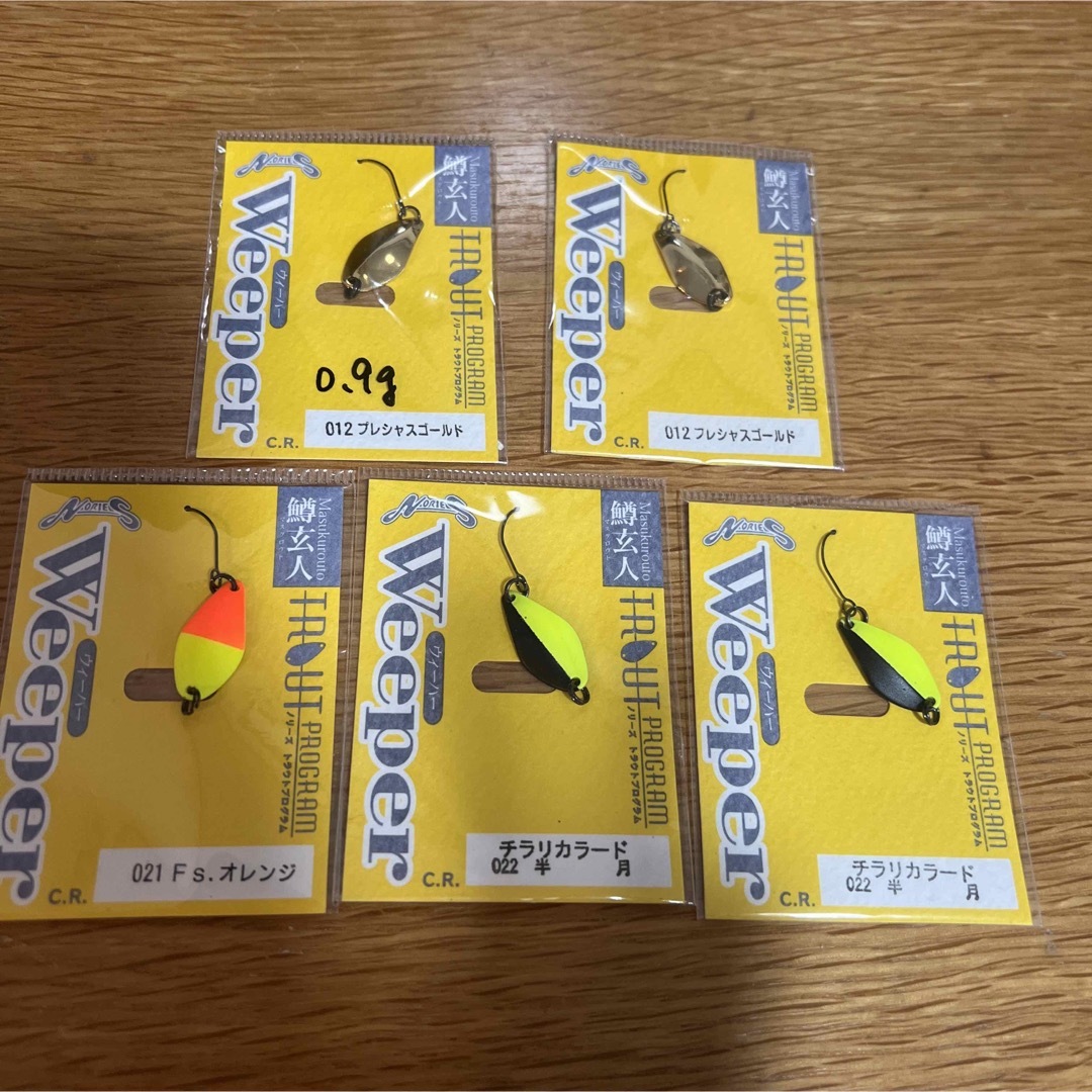 NORIES(ノリーズ)のノリーズ ウィーパー 0.9g? 5枚  NORIES Weeper  スポーツ/アウトドアのフィッシング(ルアー用品)の商品写真