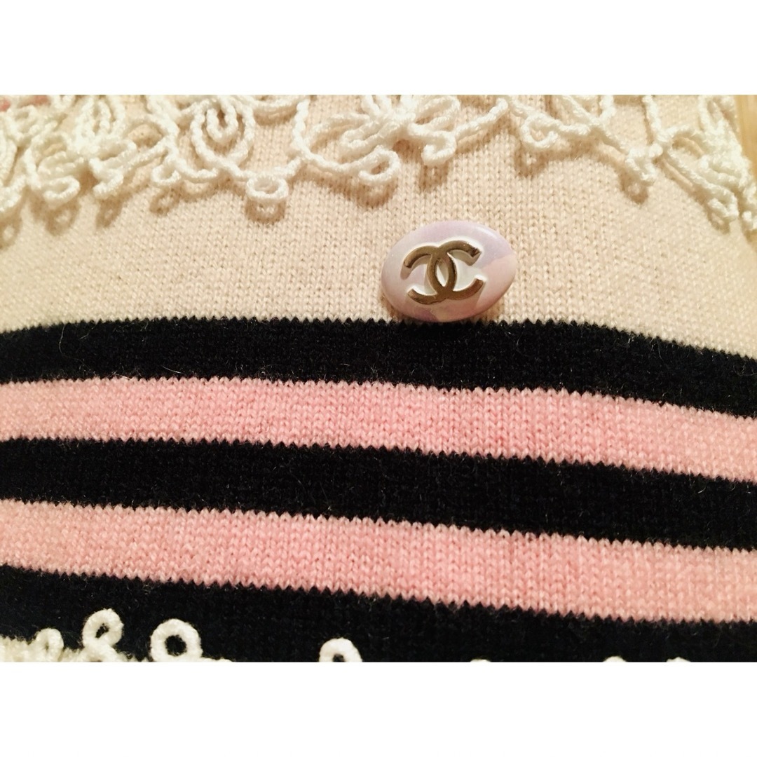 CHANEL ワンピース レース ボーダー ニット シャネル CHANEL ワンピース レース ボーダー ニット シャネル