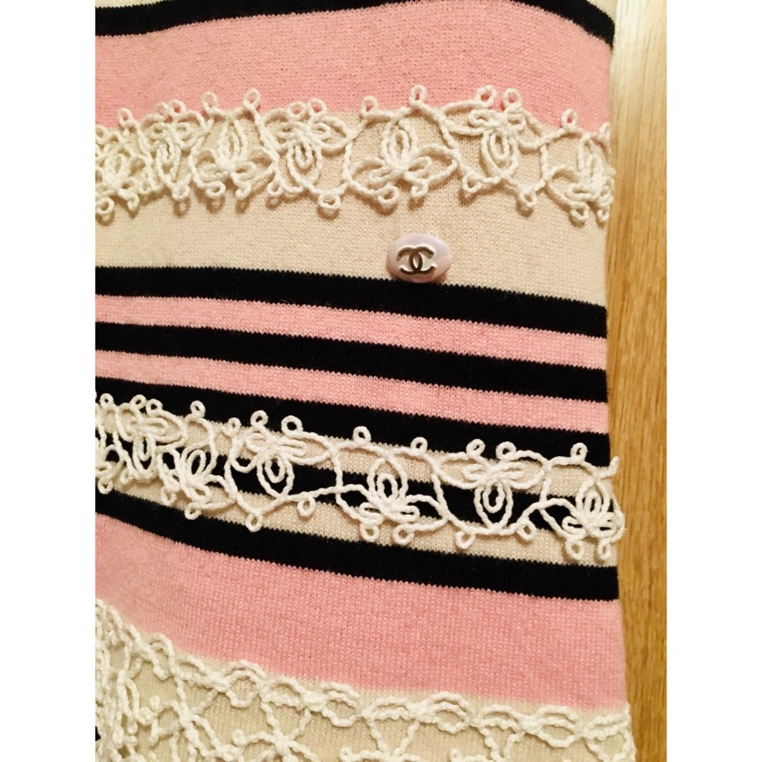 CHANEL ワンピース レース ボーダー ニット シャネル CHANEL ワンピース レース ボーダー ニット シャネル