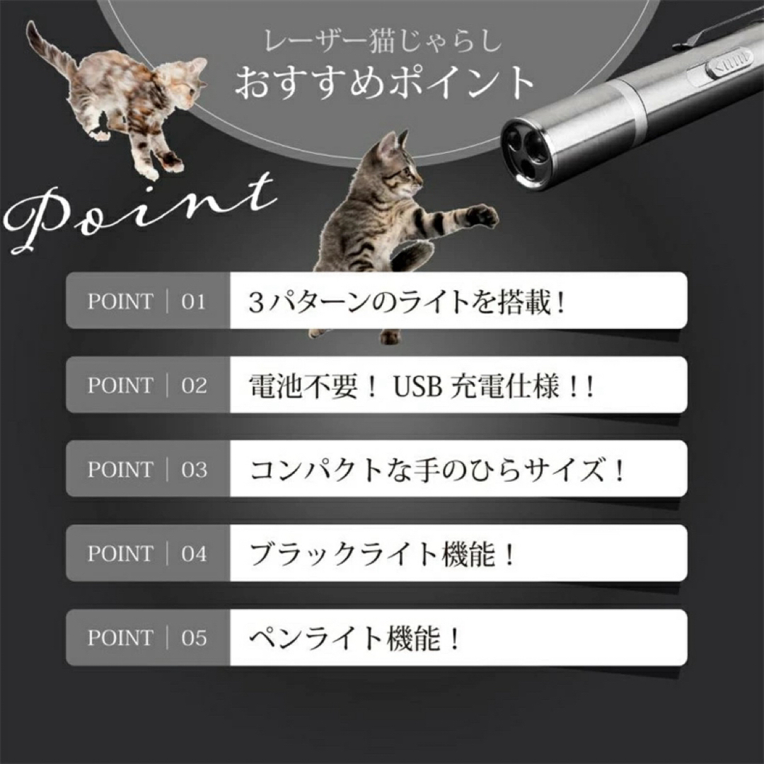 猫おもちゃ 玩具 ペット用 LEDポインター レーザーポインター その他のペット用品(猫)の商品写真