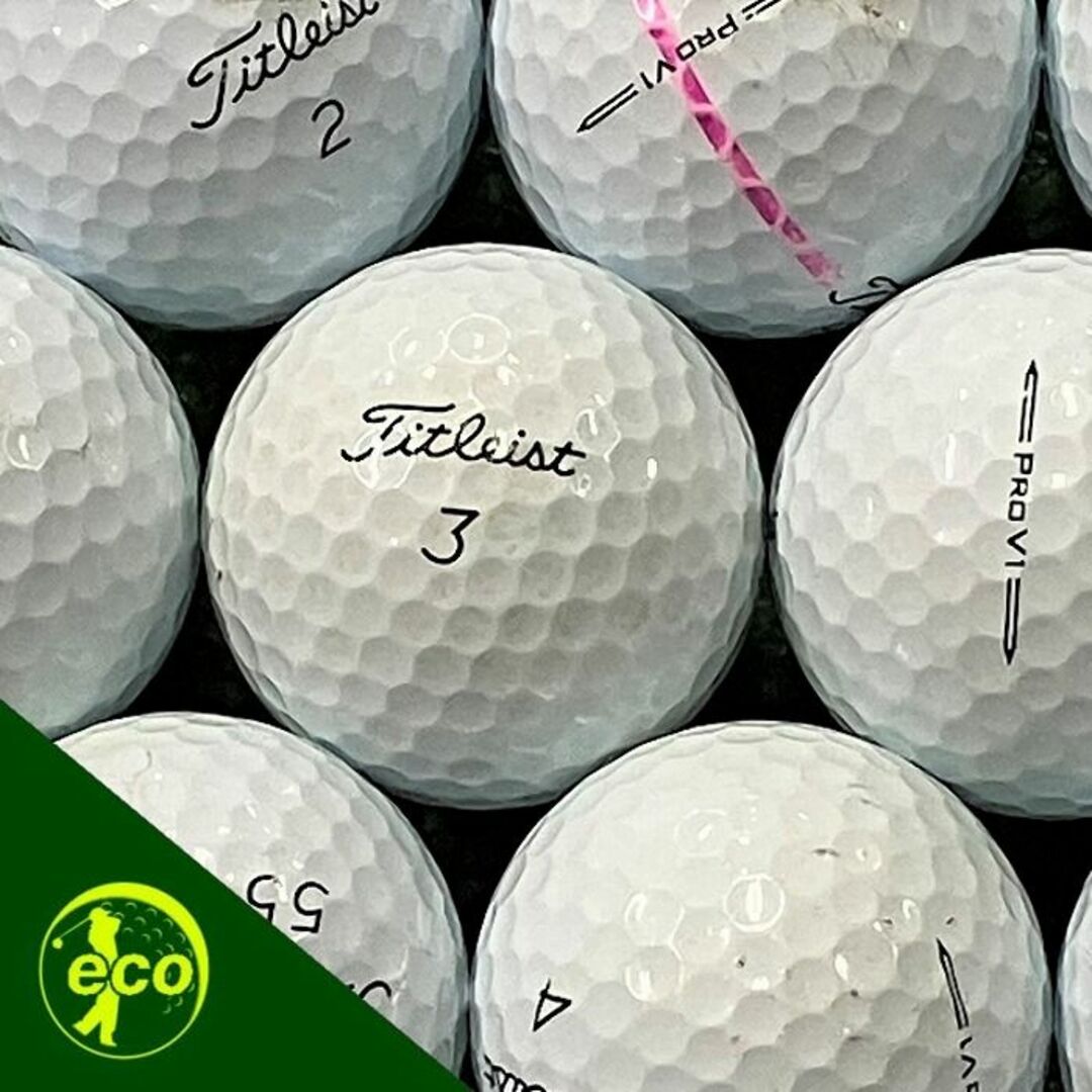 Titleist(タイトリスト)のタイトリスト Pro V1 23年モデル ホワイト ロストボール 30球 B スポーツ/アウトドアのゴルフ(その他)の商品写真