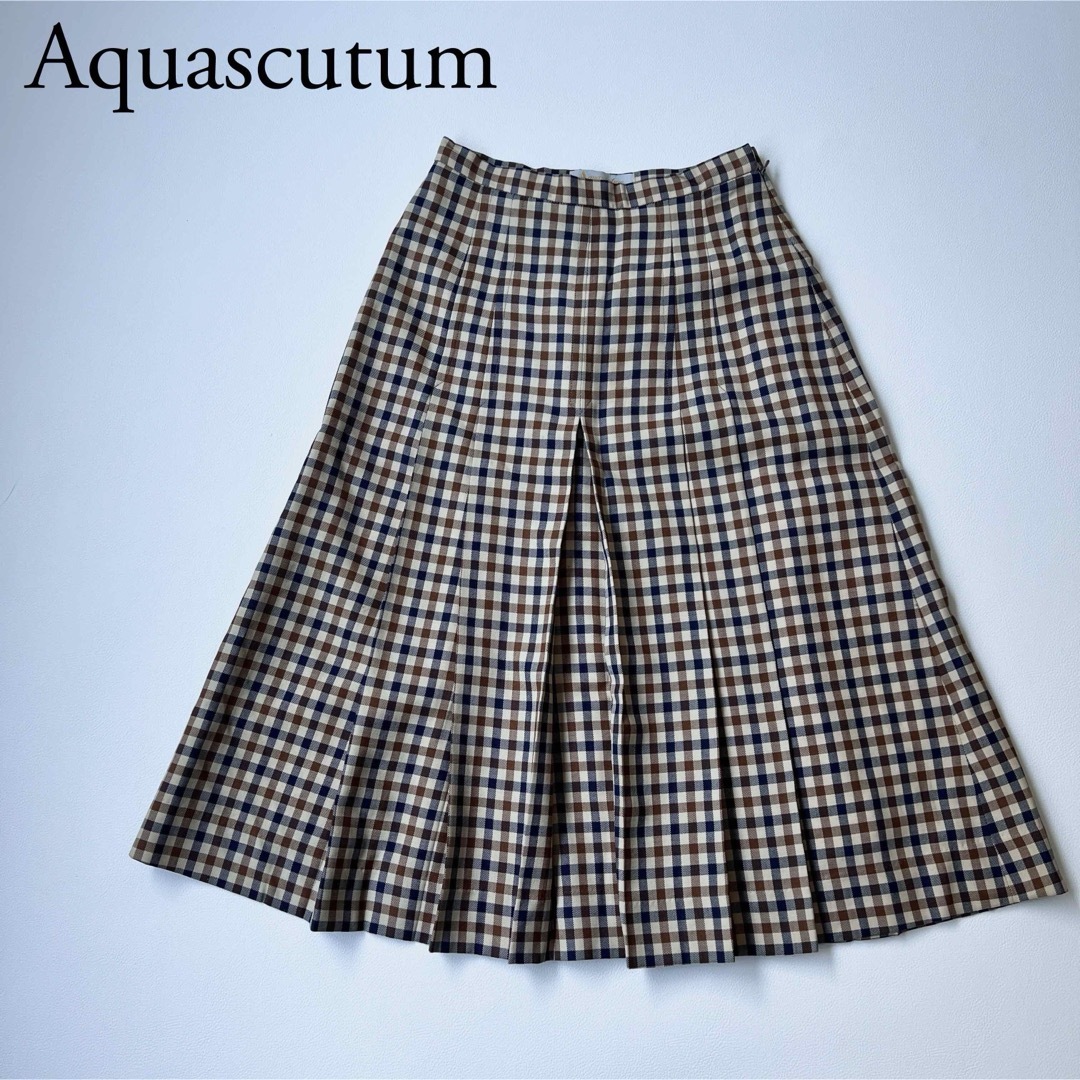 AQUA SCUTUM - Aquascutum アクアスキュータム ロングスカート ハウス