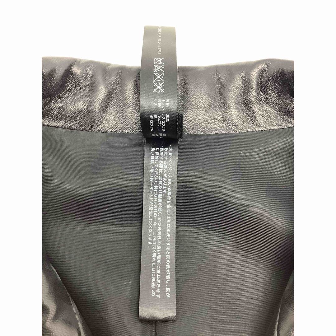 wjk(ダブルジェーケー)のWJK  レザージャケット　ブルゾン　#L   ブラック　r712 メンズのジャケット/アウター(レザージャケット)の商品写真