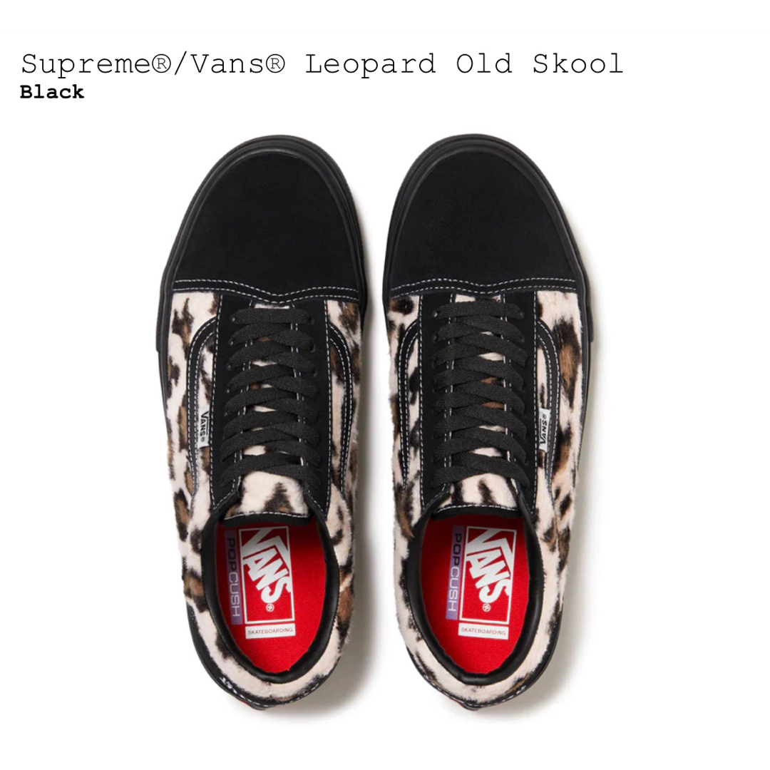 シュプリーム vans supreme old skool 28cm スニーカーブラック