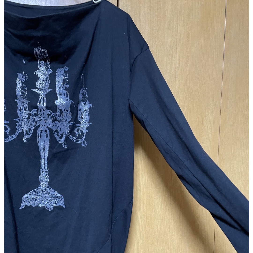 Vivienne Westwood(ヴィヴィアンウエストウッド)のヴィヴィアンウエストウッド☆レッドレーベル☆キャンドルプリント☆立体裁断Tシャツ レディースのトップス(Tシャツ(長袖/七分))の商品写真