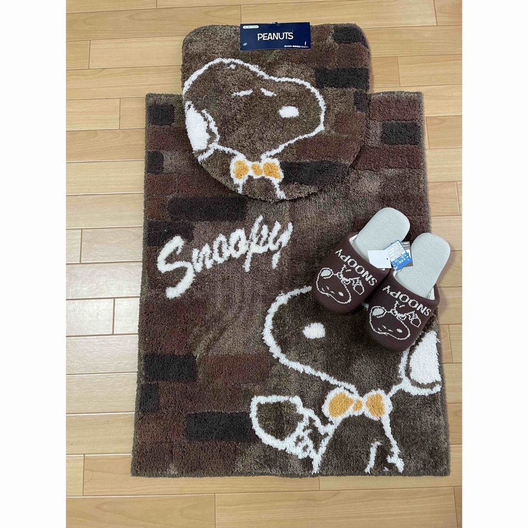 SNOOPY - ♪ スヌーピー トイレ3点セット おうちカフェ 約80×60cm