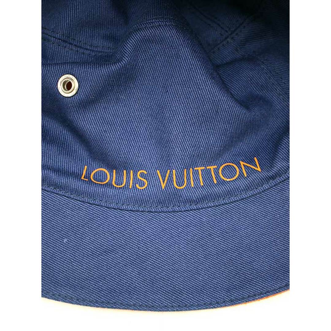 LOUIS VUITTON(ルイヴィトン)のLOUIS VUITTON ルイヴィトン シャポー モノグラム リバーシブルバケットハット オレンジ×ネイビー 58 M76210 メンズの帽子(キャップ)の商品写真