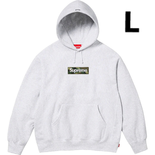 シュプリーム(Supreme)のL■Supreme Box Logo Hooded Sweatshirt グレー(パーカー)