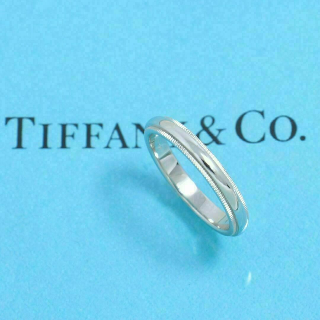 ティファニー　TIFFANY　PT950　16号　ミルグレインバンドリング　良品