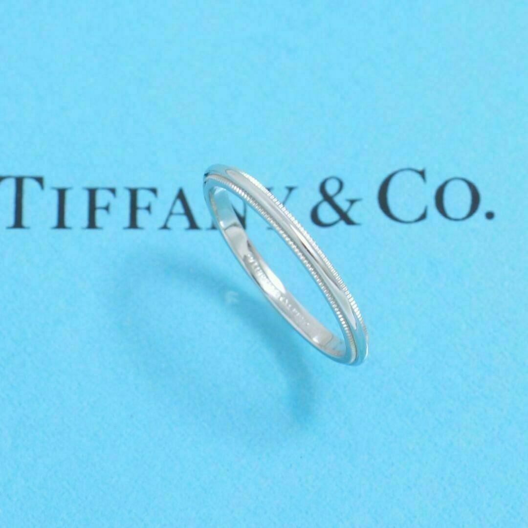 Tiffany & Co.(ティファニー)のティファニー　TIFFANY　PT950　19号　ミルグレインバンドリング　良品 レディースのアクセサリー(リング(指輪))の商品写真