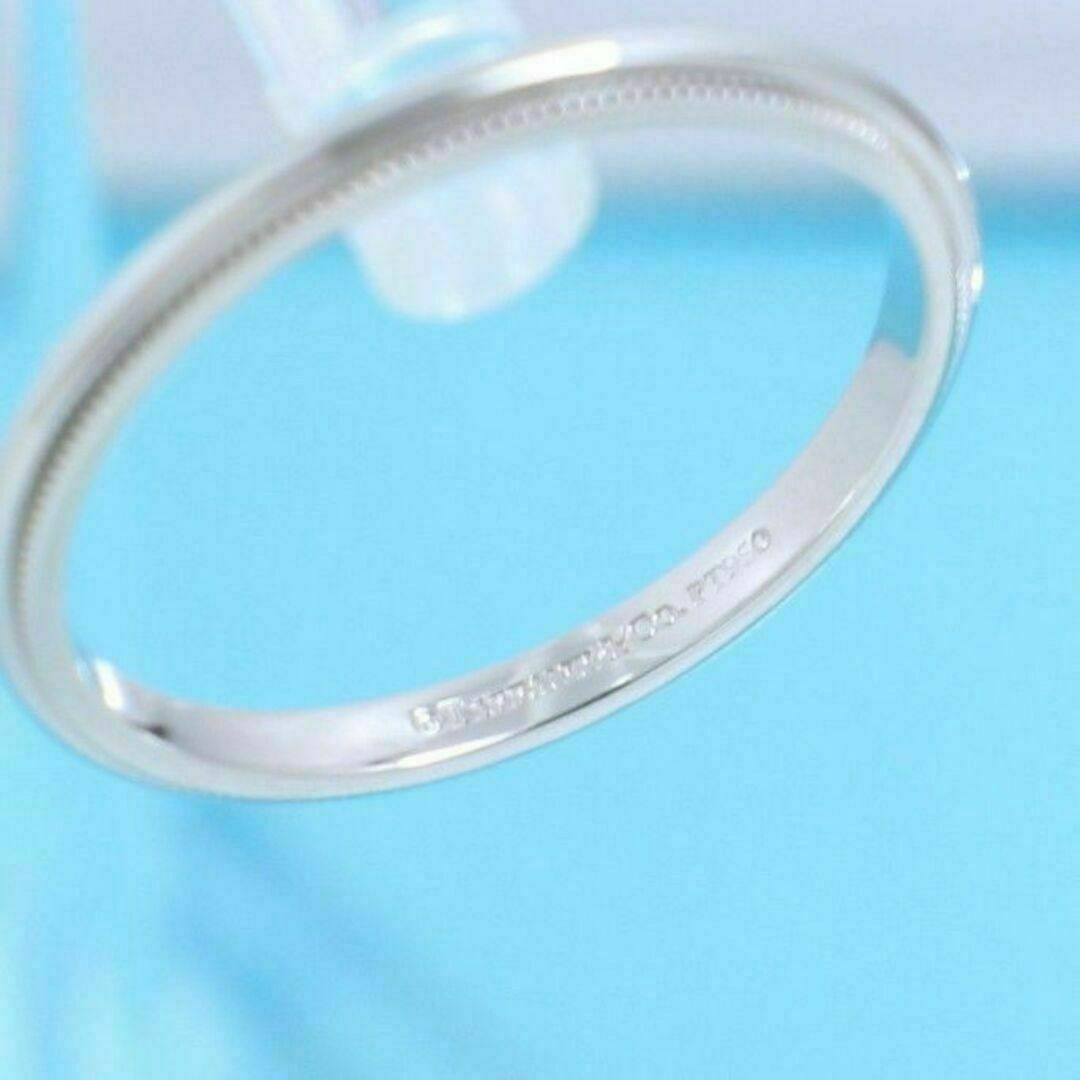 ティファニー TIFFANY PT950 19号 ミルグレインバンドリング 良品 ティファニー TIFFANY PT950 19号 ミルグレインバンドリング 良品
