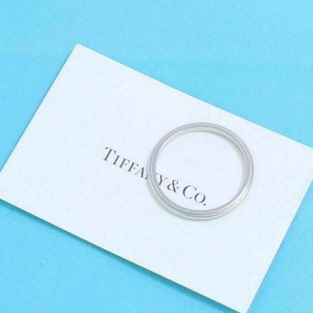 Tiffany & Co.(ティファニー)のティファニー　TIFFANY　PT950　19号　ミルグレインバンドリング　良品 レディースのアクセサリー(リング(指輪))の商品写真